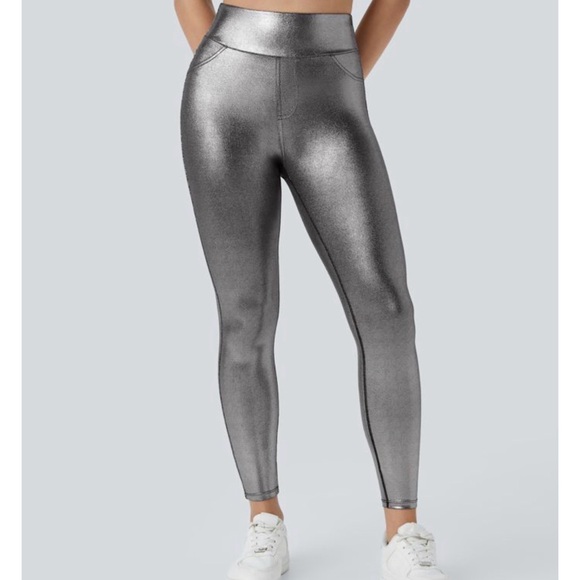 HALARA Metallic Silver Leggings - Picture 3 of 7